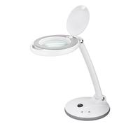 GB 60363 - Lampe loupe, pied, LED, Ø 100mm véritable lentille en verre, 3 d