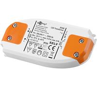 goobay 60368 Transformateur LED 230 V vers 24 V Transformateur 24 V Charge totale 8 W Pilote LED 24 V DC Tension DC 24 V Transformateur sans scintillement