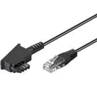 Goobay 60662 Câble routeur DSL/VDSL, 40 m, noir - conducteur cuivre (CU), prise TAE-F > prise RJ45 (8P2C)