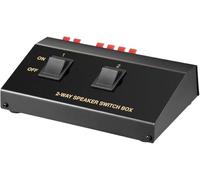 Goobay Commutateur pour haut-parleurs 60928 2 ports commutables individuellement Noir