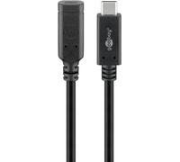 Goobay 61038 câble USB USB 3.2 Gen 2 (3.1 Gen 2) 1 m USB C Noir