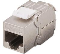 Goobay 61129 Module Keystone RJ45 CAT 8.1, STP, certifié GHMT - largeur 15,8 mm, sortie de câble 180°, type crocodile, bornier pour montage LSA (sans outillage)