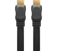 Goobay 61280 Câble plat HDMI™ standard haute vitesse avec Ethernet, 3 m, noir - 4K/60Hz