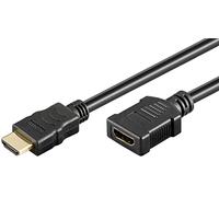 goobay 61307 Câble d'extension HDMI haute vitesse avec Ethernet (4 K @ 60 Hz), câble HDMI mâle à femelle, rallonge HDMI UHD pour PS5/Xbox/ordinateur portable/moniteur, etc. 1 mètre