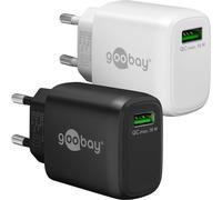 Goobay 61671 Chargeur rapide USB-A QC (18 W) noir, noir - 1x prise USB-A (Quick Charge 3.0)