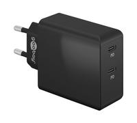 Goobay 61757 Chargeur rapide double USB-C™ PD (36 W) noir, noir - 2x ports USB-C™ (Power Delivery)
