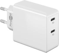 goobay 61758 Chargeur Dual Port USB-C 36W / Chargeur Rapide PD/Universal USB Power Supply/Connecteur de Charge/Fast Charger pour Samsung S22, iPhone/Connecteur Secteur/Blanc