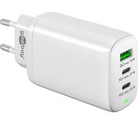 Goobay 61759 Chargeur multiport USB-C 65W / Chargeur Rapide PD/Adaptateur Secteur Universel USB/pour Samsung, iPhone/Blanc