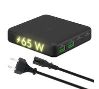 Chargeur secteur Goobay Multiport GaN 2x ports USB-A + 2x ports USB-C 65W (Noir)