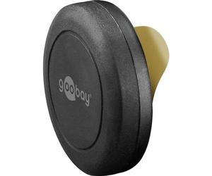 Goobay 62089 Support Magnétique Autoadhésif, Noir, 45mm Diamètre, 11.5mm Profondeur