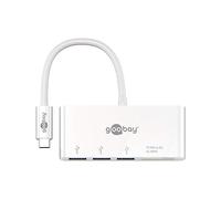 Goobay Station d'accueil 62097 – USB 3.2 Gen 1 (3.1 Gen 1) Type-C avec câble – Blanc