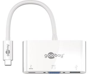 Goobay 62100 station d'accueil Avec fil USB 3.2 Gen 1 (3.1 Gen 1) Type-C Blanc