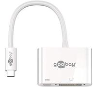 goobay 62108 Adaptateur USB-C DVI, Alimentation Électrique, Blanc