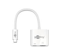 Goobay 62110 Adaptateur USB-C HDMI 4k 60 Hz, Alimentation Électrique, Blanc
