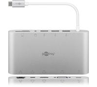 Goobay 62113 station d'accueil Avec fil USB 3.2 Gen 1 (3.1 Gen 1) Type-C Argent