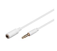 Goobay 62361 Câble de Rallonge Audio et pour Casque AUX, 4 Pôles, 3.5 mm Slim, CU, 1.5 m Longueur de Câble
