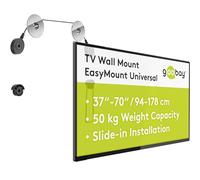 goobay 63490 EasyMount Support TV mural universel / système de câble flexible / pour Samsung, Sony, Philips, LG, etc. / jusqu'à 50 Kg