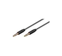 Goobay 63828 Câble de Connexion Audio AUX, 3.5 mm Stéréo, 4 Pôles, Slim, CU, 1.5 m Longueur de Câble