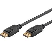 goobay Câble de connexion DisplayPort 1.4 1 m [3D, 8K @ 60Hz (4320p), contacts plaqués or, avec verrouillage 64797