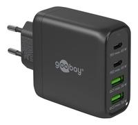 Goobay 64817 Chargeur D'appareils Mobiles Casques, Smartphone, Tablette Noir Secteur Charge Rapide Intérieure