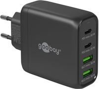 Goobay 64817 Chargeur D'appareils Mobiles Casques, Smartphone, Tablette Noir Secteur Charge Rapide Intérieure