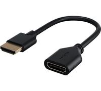 goobay 64824 Adaptateur Flexible HDMI 4K @ 60 Hz/Extension pour câble HDMI/rallonge HDMI/fiche HDMI/Flexible/pour moniteurs, PS5, Xbox, Apple TV/Noir / 10 cm
