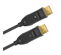 goobay 64866 Câble de connexion optique DisplayPort Hybrid 2.0 (AOC) / 8K Ultra HD 4320p (60 Hz) / fibre optique hybride conducteur en cuivre/surfaces de contact plaquées or/DisplayPort vers / 10M