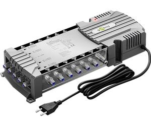 goobay 64875 Commutateur Multiple Satellite Compact / 5 entrées / 12 Sorties / 4 K, 8 K UHD/Dab+ / pour 12 participants