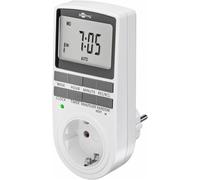 goobay 64900 Minuterie Prise numérique / 10 programmes Quotidiens/Mode aléatoire antivol/Grand écran/programmable / 3680 W à 230 V (AC) et 16 A, Blanc (Version Allemande)