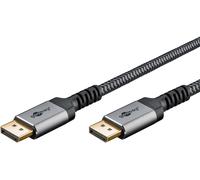Goobay Câble DisplayPort 1.4 65265 – 8K@60Hz, 32,4 Gbit/s – Gris 2 m
