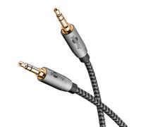 goobay 65272 Câble AUX stéréo audio de 3,5 mm/Câble jack pour écouteurs, autoradio, PC, tablette, câble de haut-parleur/connexion plaqué or, 0,5M