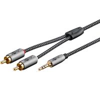 Goobay 65284 Câble Audio 0,5 M 3,5mm 2 X Rca Gris