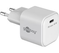 Goobay 65332 Chargeur Rapide USB-C PD Nano Quick Charger (45 W) / Mobile Phone Charger/Adaptateur Secteur pour câbles de Charge iPhone et Autres téléphones Mobiles/Power Plug USB-C/Blanc