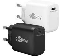 Goobay 65367 Chargeur rapide USB-C™ PD GaN (25 W) noir, noir - 1x connecteur USB-C™ (Power Delivery)
