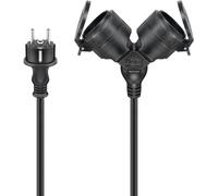 Goobay 65435 multiprise 10 m 2 sortie(s) CA Extérieure Noir