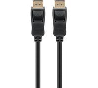 goobay 65808 Câble DisplayPort 1.4, 8K @ 60 Hz UHD / 1 mètre/Mâle à Mâle/Certification VESA/Haute Vitesse 32,4 Gbit/s/Transmettre des signaux audio et vidéo