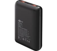 Goobay 65869 Powerbank 20.000 mAh, noir, 0,3 m - 22 W, Powerbank extrêmement compact avec Power Delivery et Quick Charge pour le mode de charge rapide