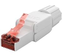 goobay 65940 Fiche réseau CAT6 RJ45 10 Gbits/montage sans outil/fiche CAT 6 STP avec contacts plaqués or