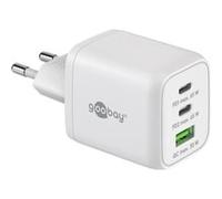 Goobay Chargeur rapide multiport 64754 USB-C PD Nano 65W 2x USB-C + USB-A Quick Charge Blanc