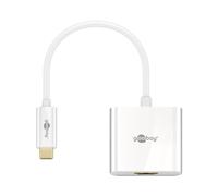 Goobay 66259 Adaptateur Graphique USB Type-C Mâle vers HDMI 3.2 Gen 1 (3.1 Gen 1) Blanc, Support 1 Écran, Résolution Max 30Hz, Câble 0.2m