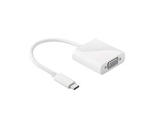 Goobay 66260 Adaptateur USB-C pour Appareil USB-C/VGA 0,2 m Blanc