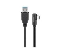 Goobay 66500 Câble USB-C™ vers USB A 3.0 90° noir - Connecteur USB 3.0 (type A) > Connecteur USB-C™