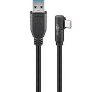 goobay - Câble USB - USB type A (M) pour 24 pin USB-C (M) incliné - USB 3.0 - 1 m - rond - noir