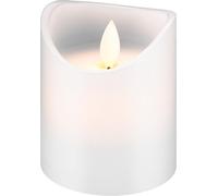 Goobay 66519 Bougie LED blanche en cire véritable/lanterne bougie/Vacillement des Flammes Très Réaliste/d’éclairage belle et sûre pour maison et loggia bureaux écoles ou maisons retraite / 10 cm