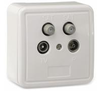 Goobay 67089 Kit de Prises d'antenne 4 Trous