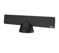 Goobay 67183 Antenne intérieure ultraplate Full HD DVB-T2, filtre LTE/4G inclus, noir - pour la réception de DVB-T / DVB-T2 HD avec 30 dB d'amplification