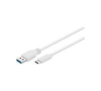Câble USB-C vers USB A 3.0, Blanc, 0.5m Longueur
