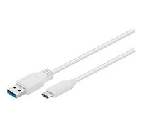 Goobay 67188 Câble USB-C Vers USB A 3.0, Blanc, 1m Longueur