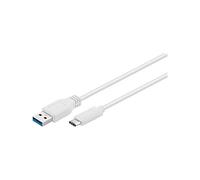 Goobay 67188 Câble USB-C Vers USB A 3.0, Blanc, 1m Longueur