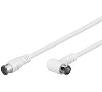 Goobay 67347 Angled Connection Cable SAT, F-Quick, Double Shielded, 1.5 m Length